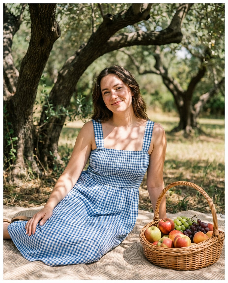 summer picnic gingham photo