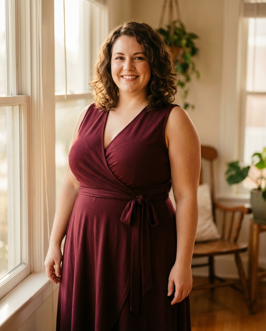 plus size confidence pose photo