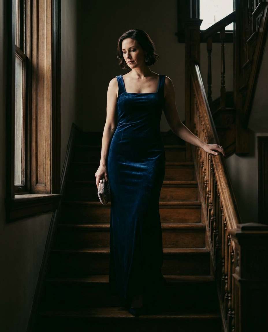 evening staircase drama photo