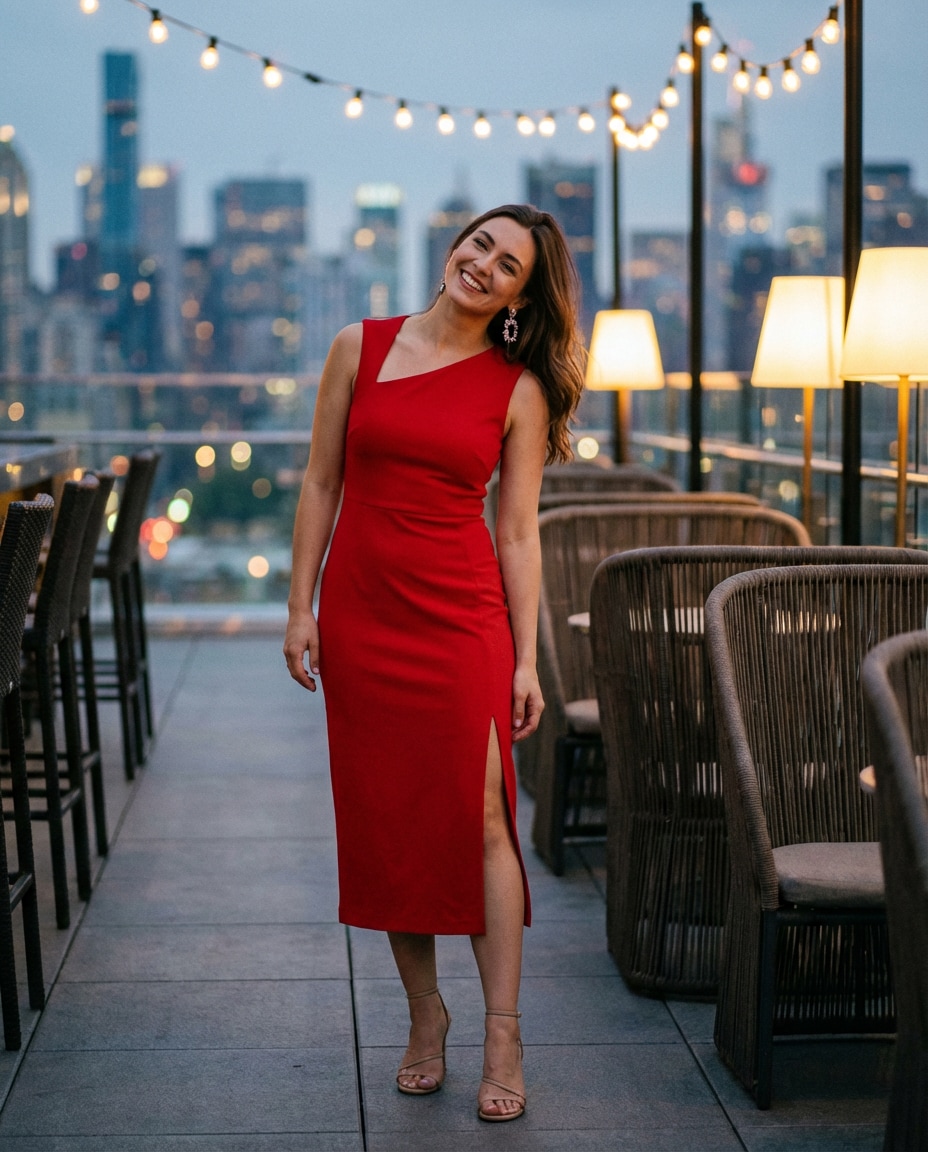 rooftop cocktail glow photo