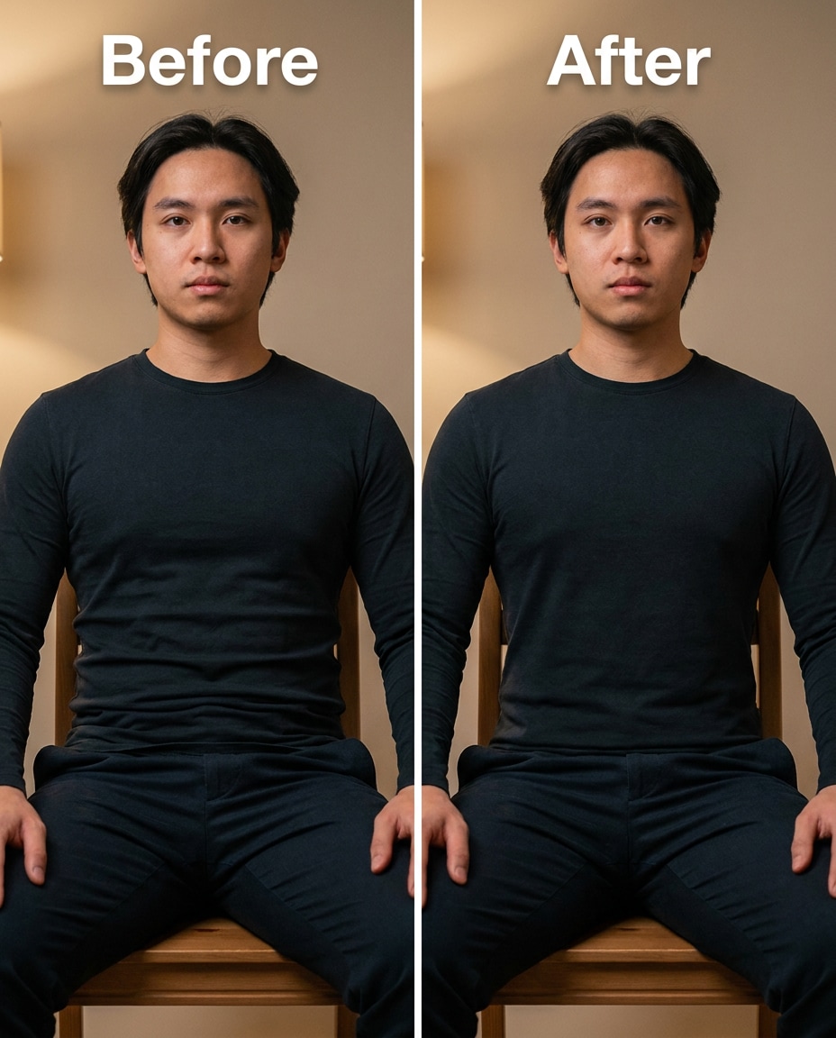seated pose adjust photo