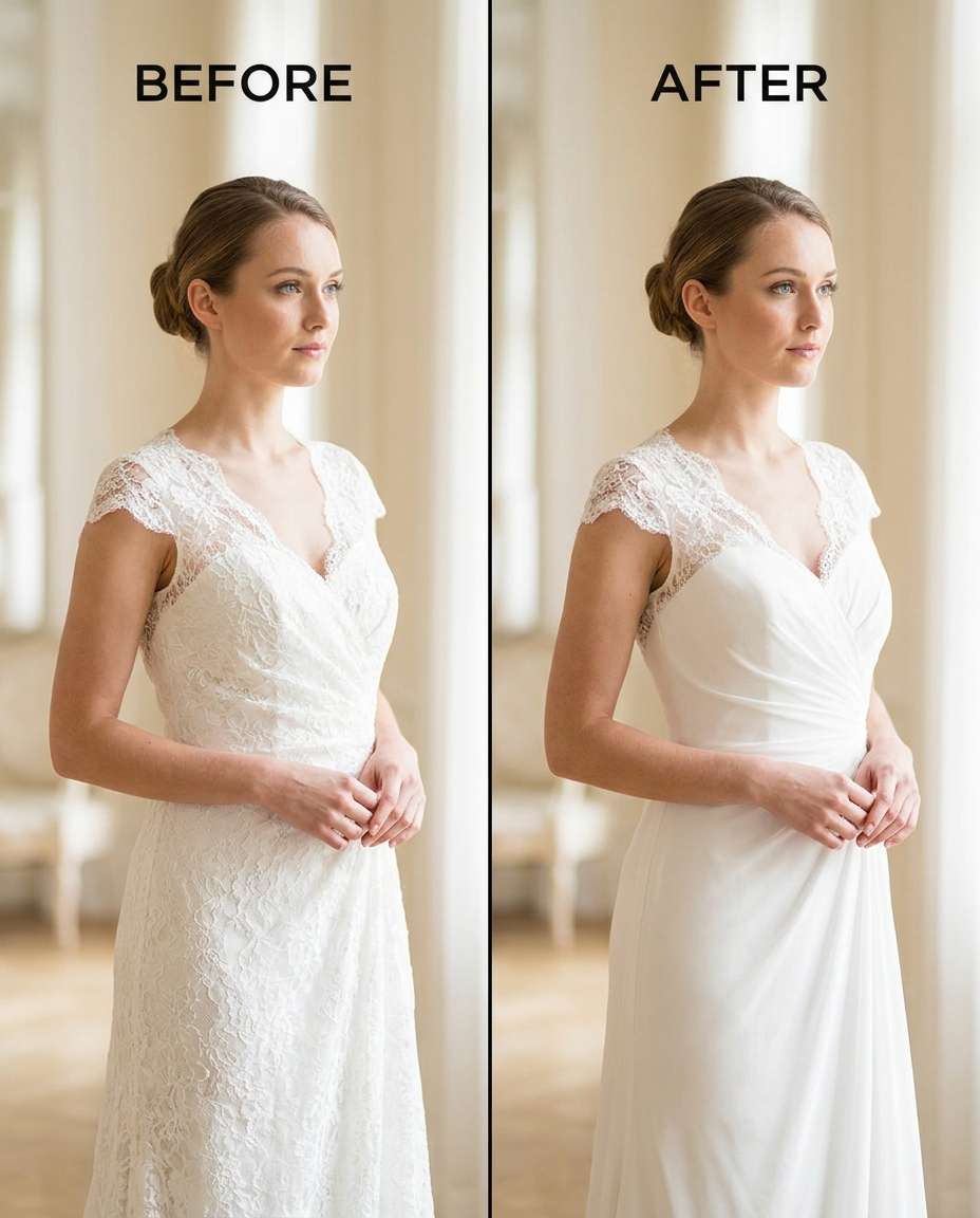 wedding dress tune photo