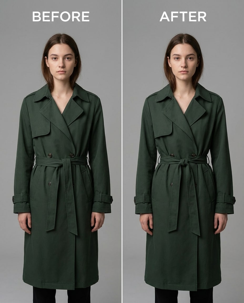 coat belt cinch photo
