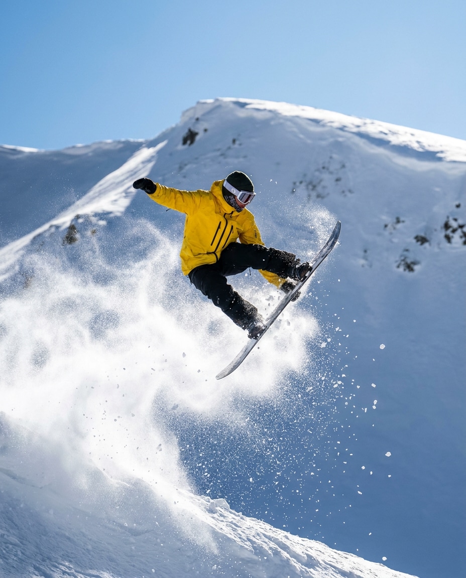 snowboard action freeze photo