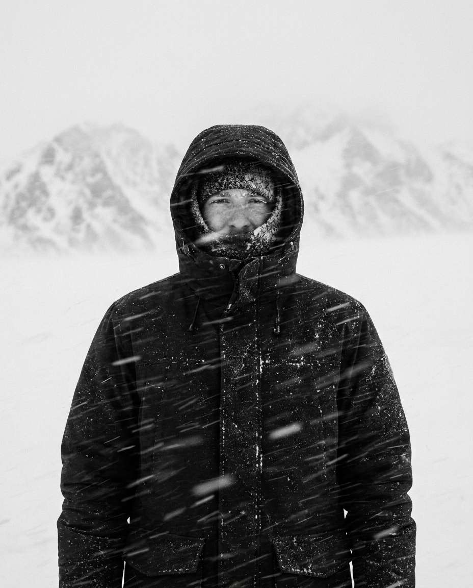 minimal whiteout portrait photo