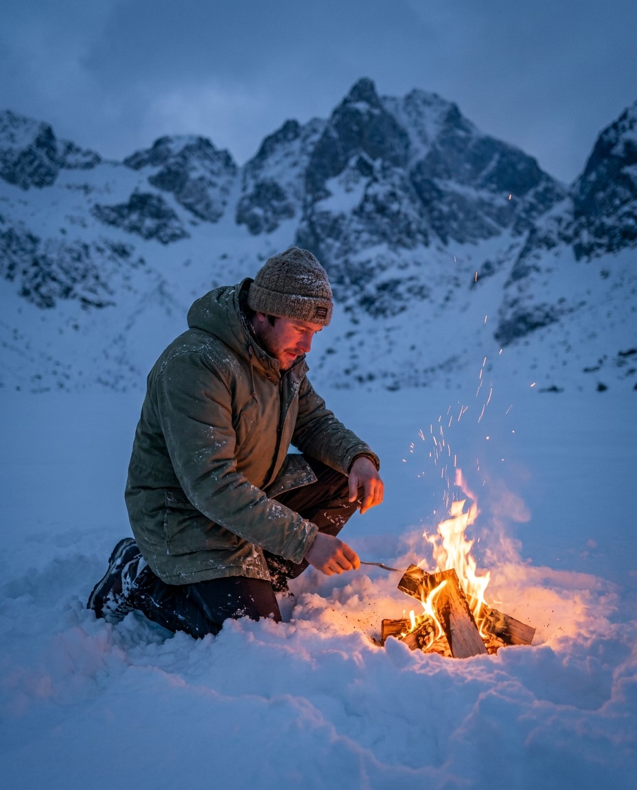 campfire in photo