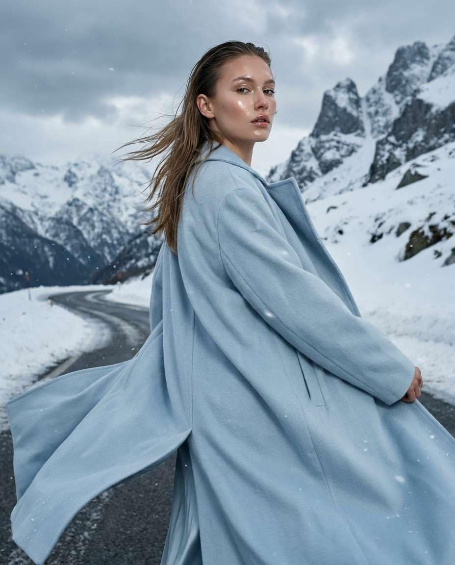 ice blue editorial fashion photo