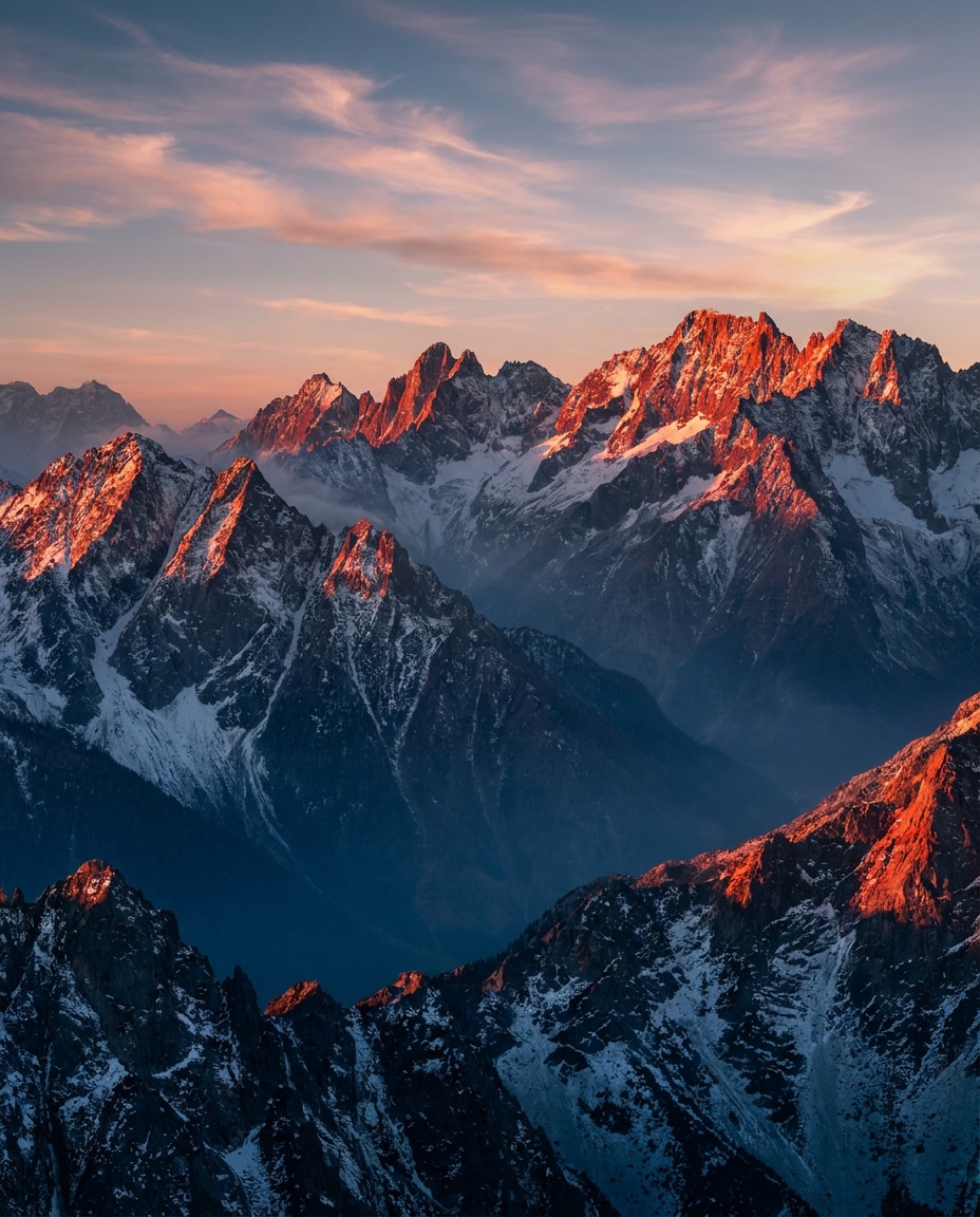 alpenglow peaks only photo