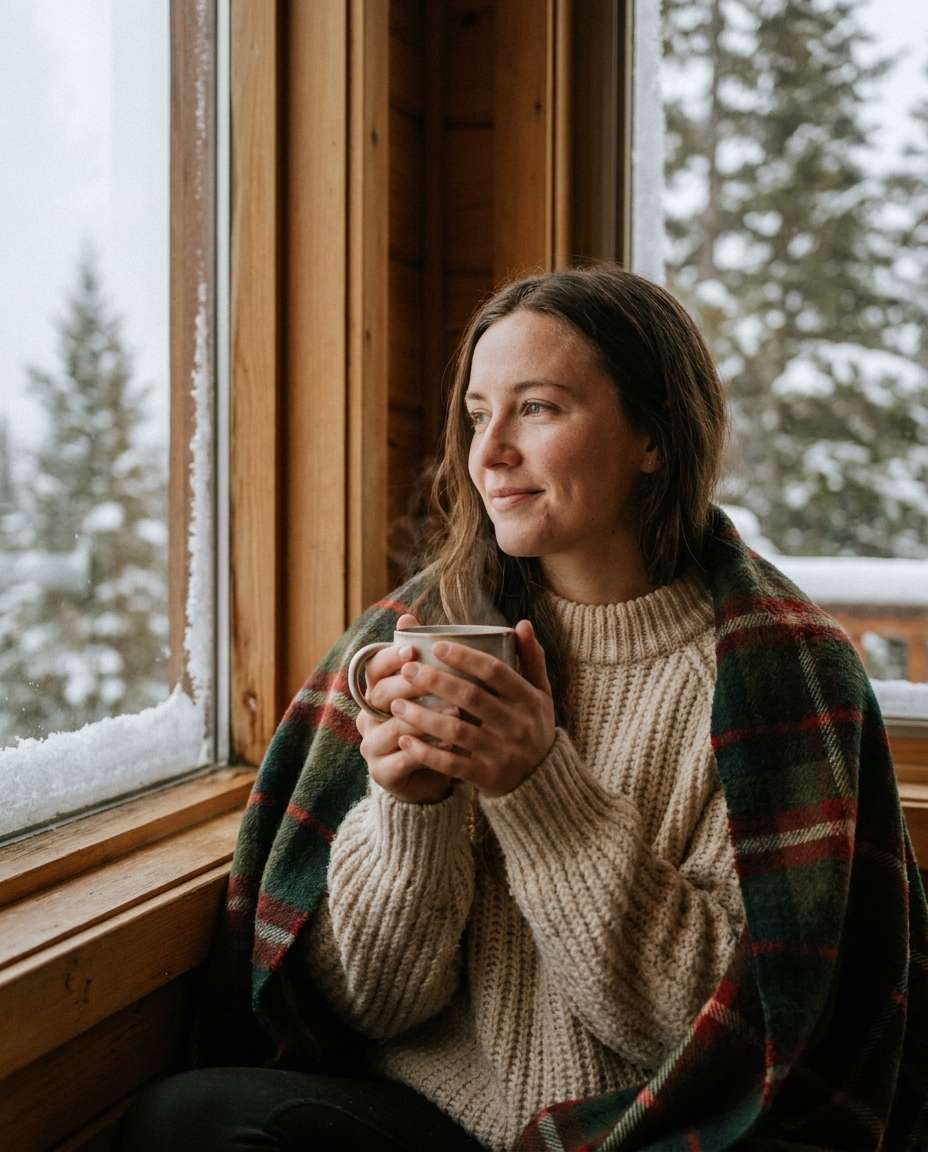 cabin window portrait photo