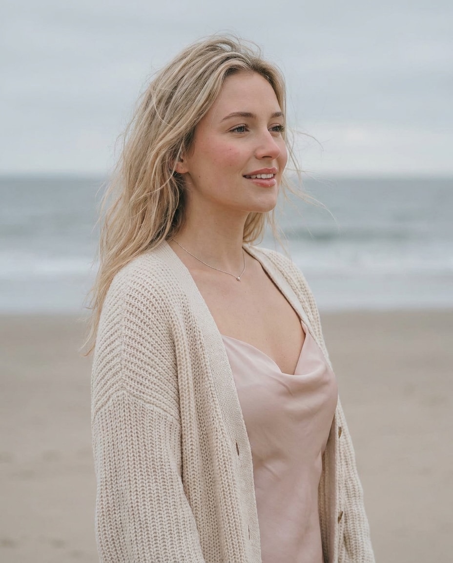 seaside cardigan breeze photo