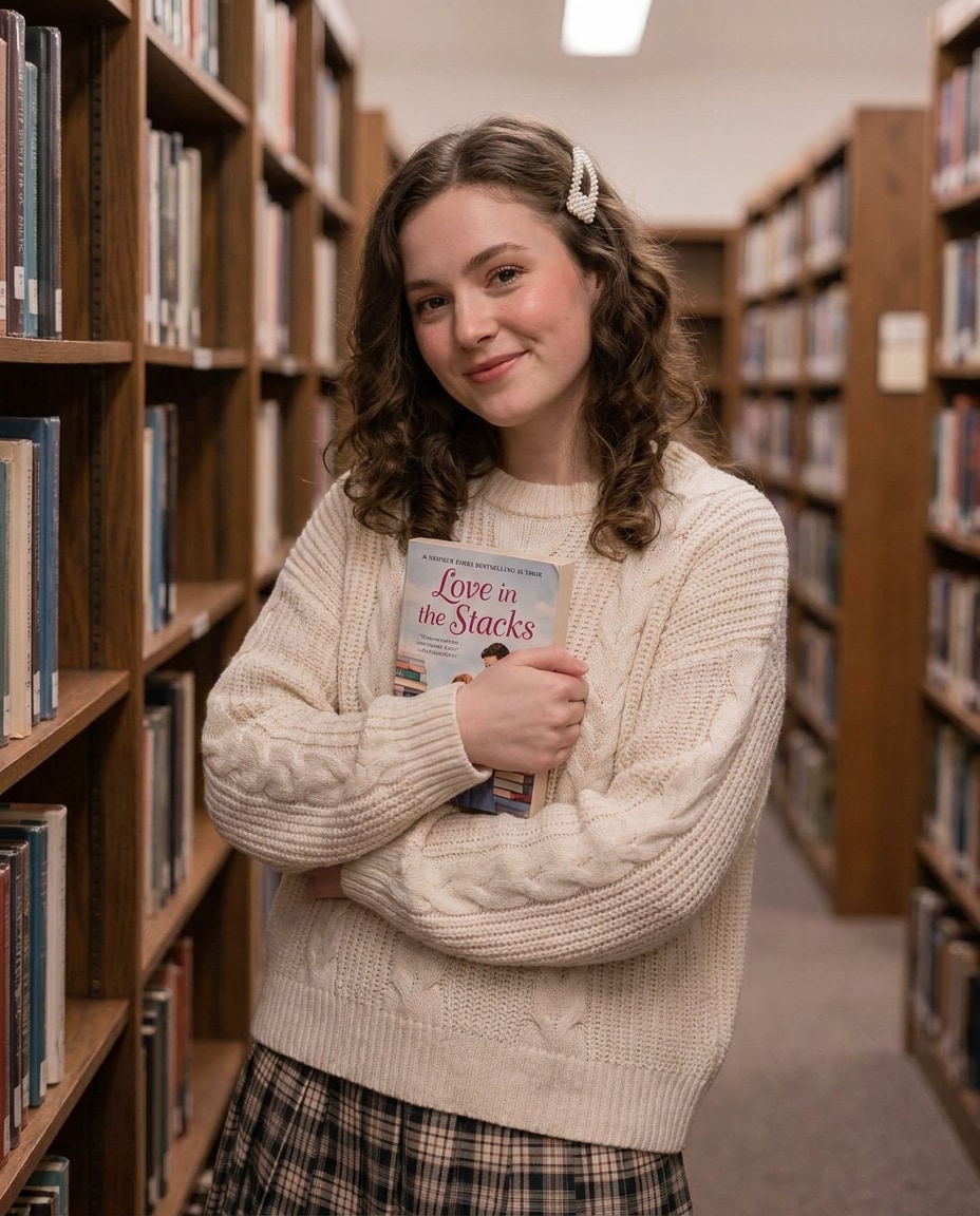 library whisper aesthetic photo