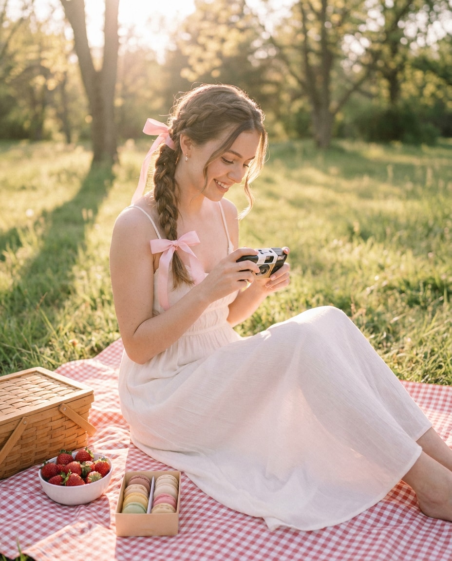 picnic blanket pastels photo
