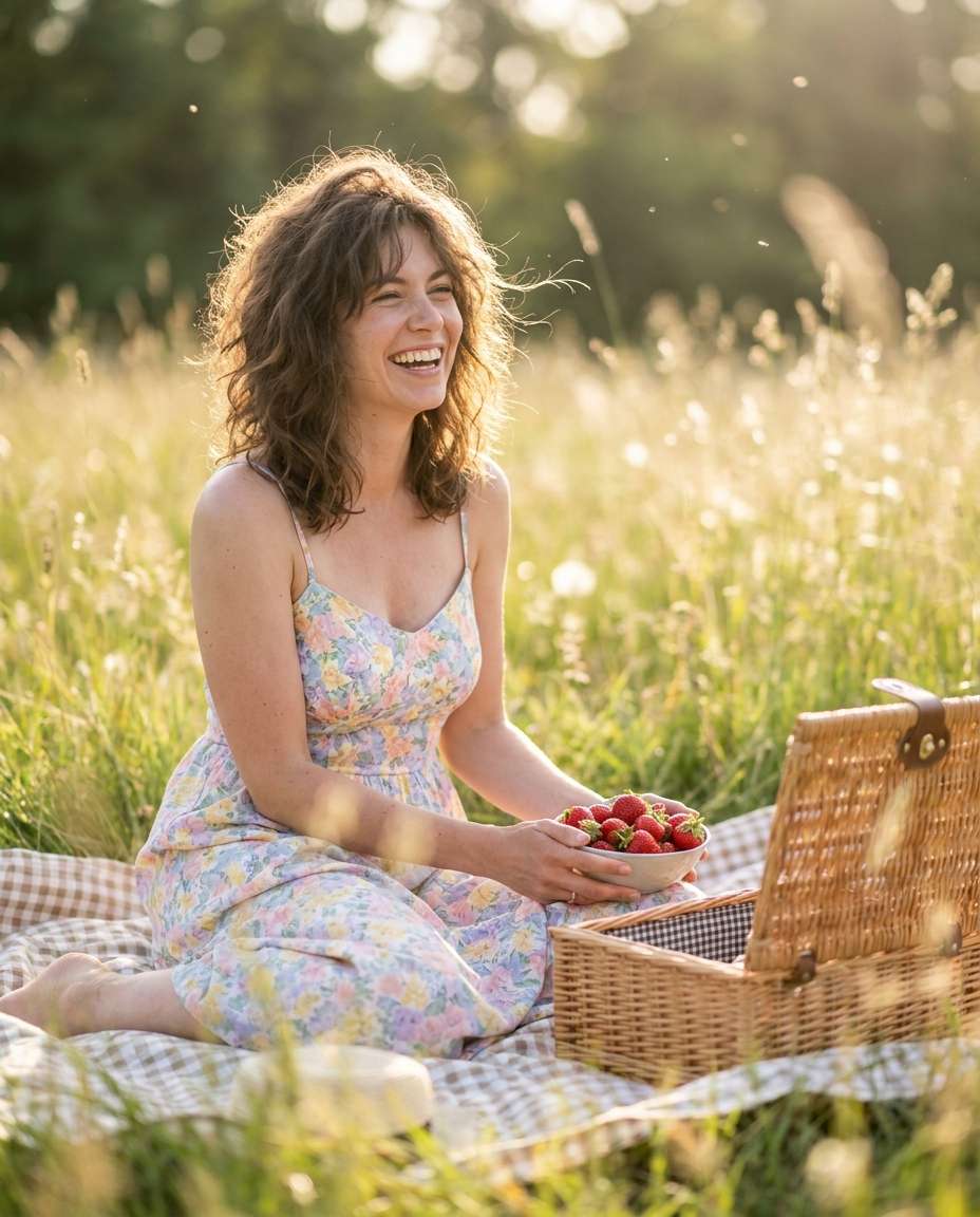 cottagecore picnic photo