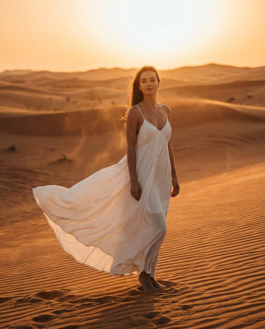 desert sunset editorial photo