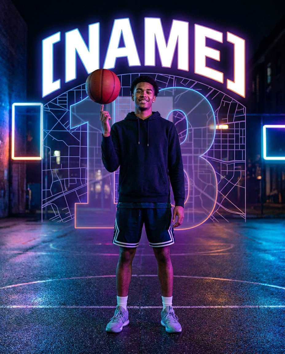 neon street court photo