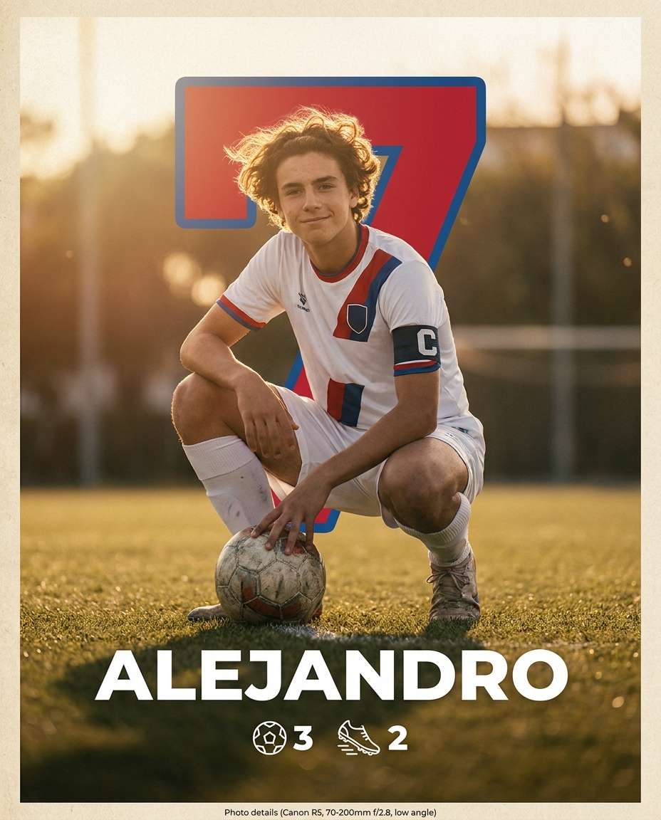 soccer striker spotlight photo