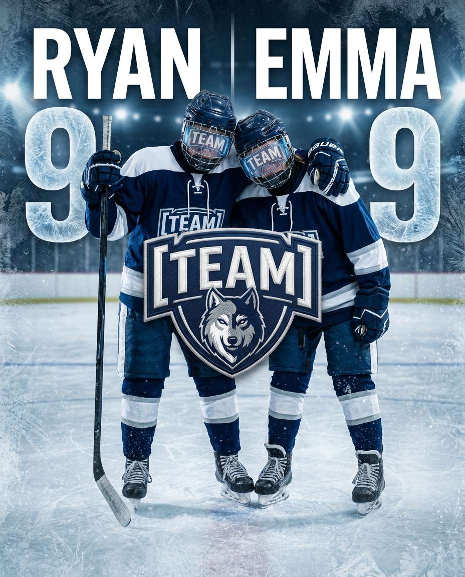 hockey sibling duo photo