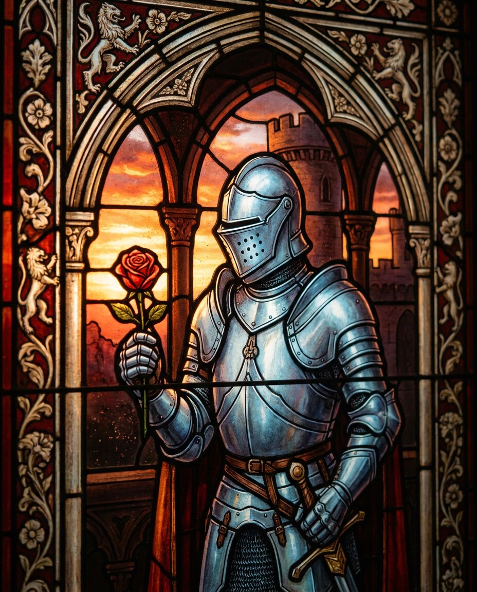 knight and roses photo