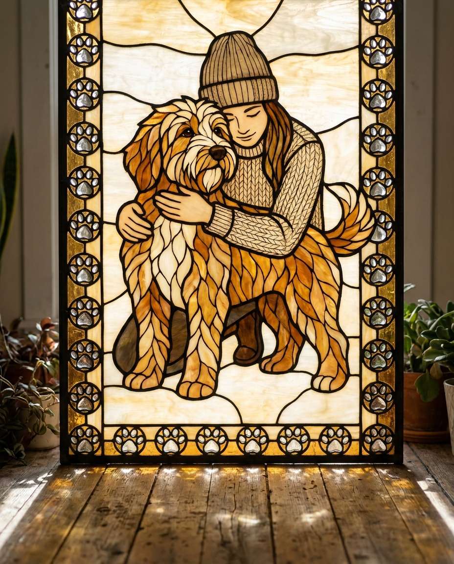 owner and dog photo