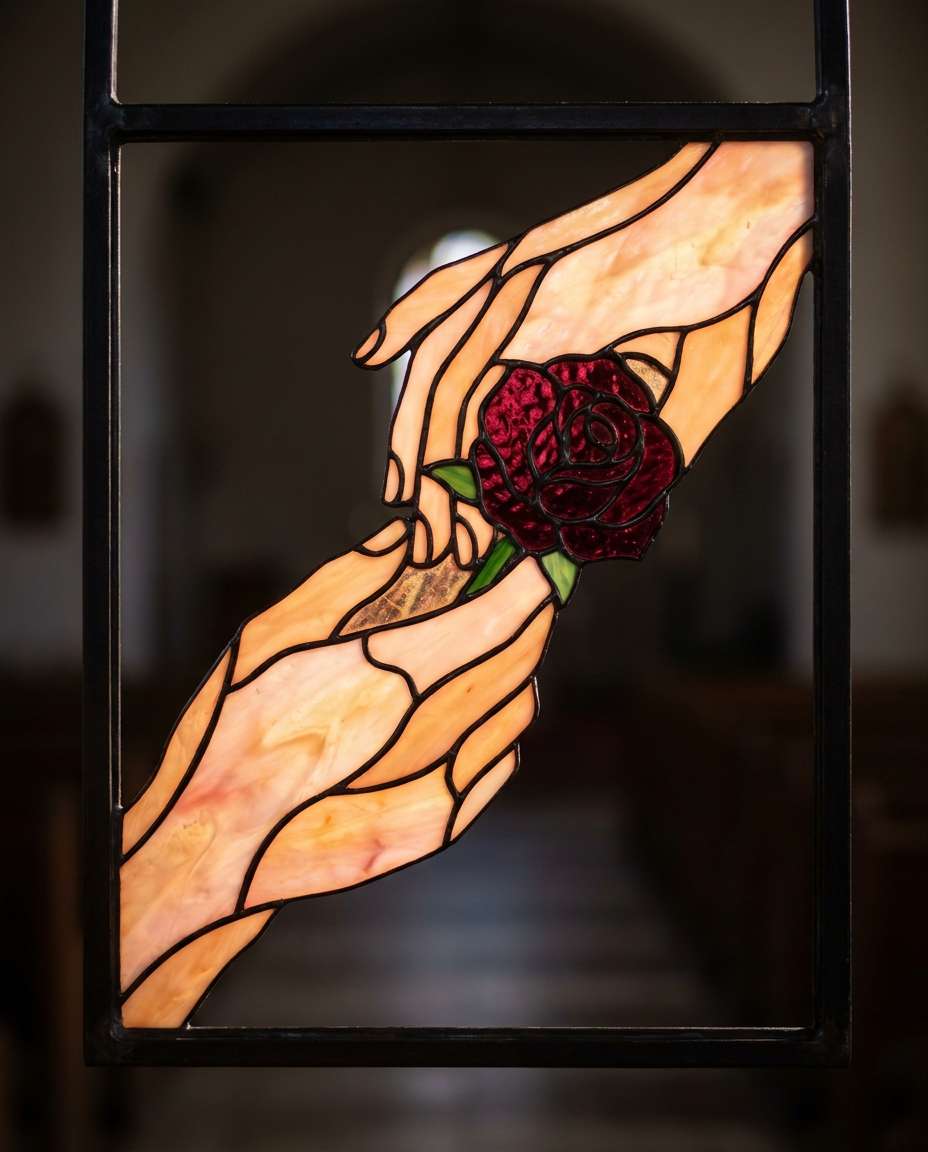 hands and rose photo