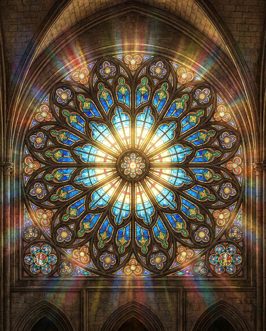 rose window burst photo