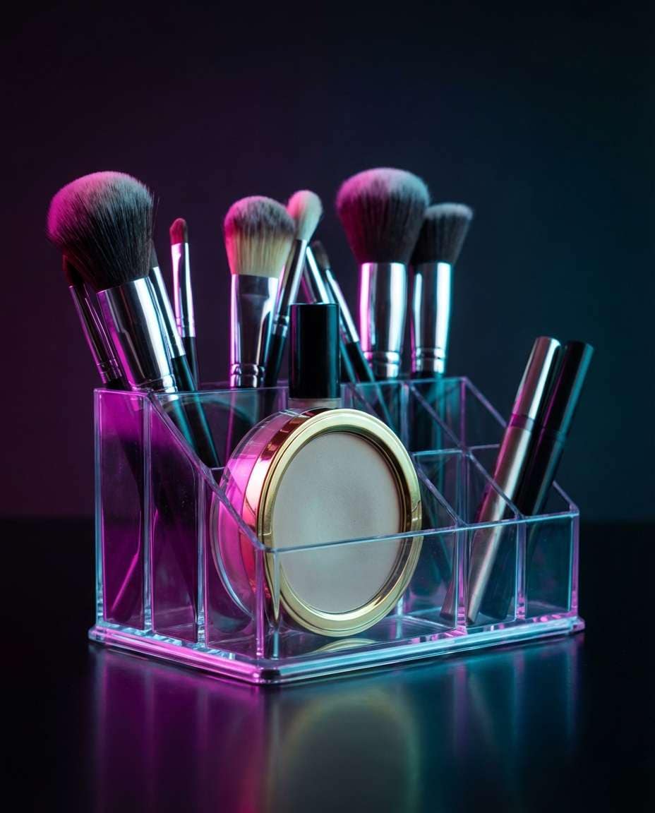 neon gel lighting setup photo