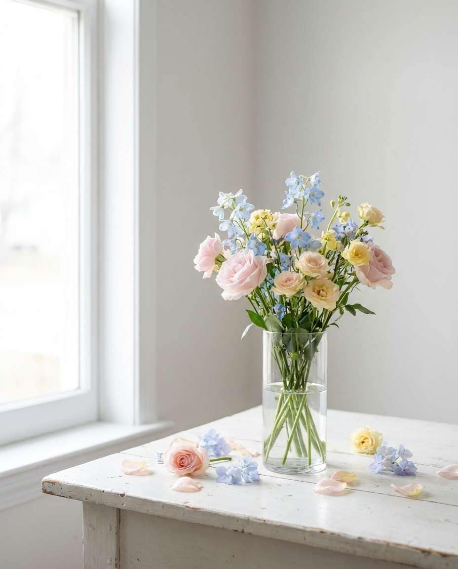 fresh florals on table photo