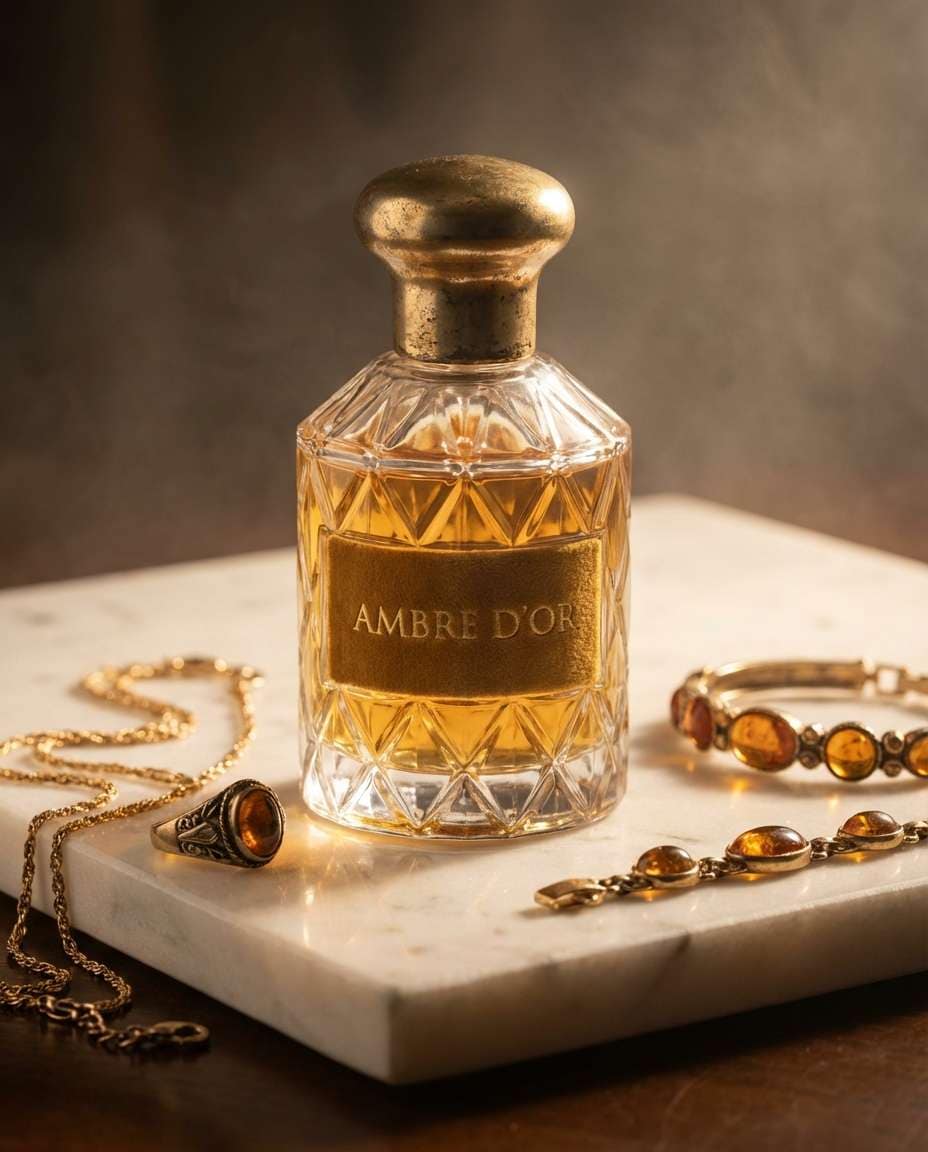 perfume on marble photo