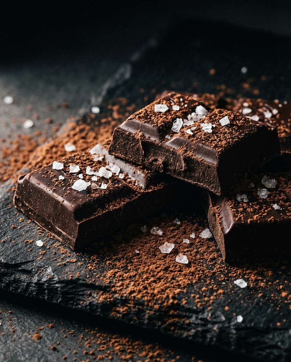 chocolate and flaky salt photo