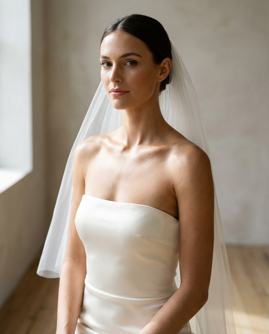 modern bridal satin photo