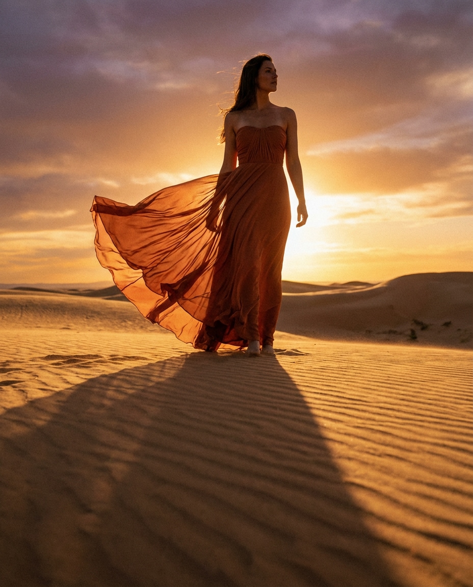 desert sunset drama photo