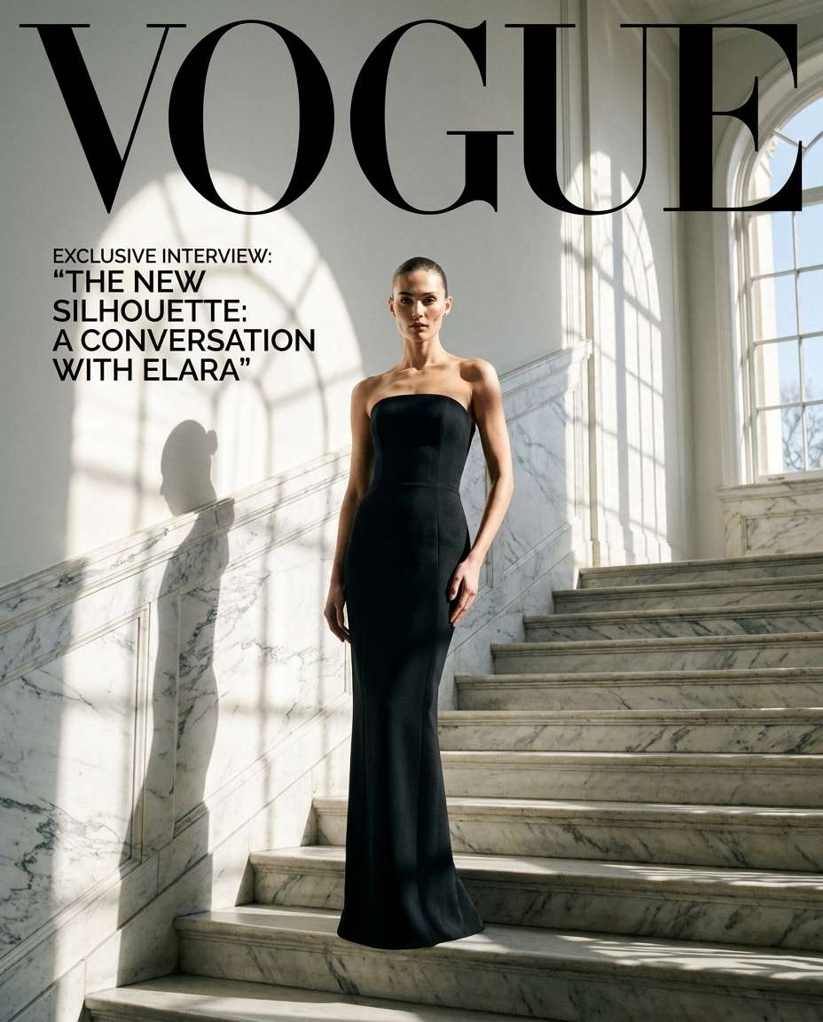 editorial staircase pose photo