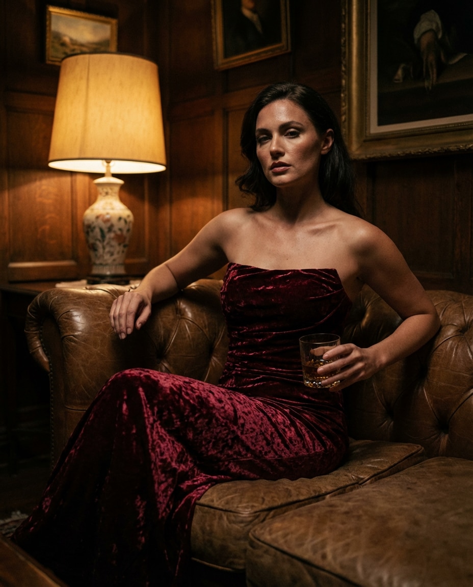 moody velvet lounge photo