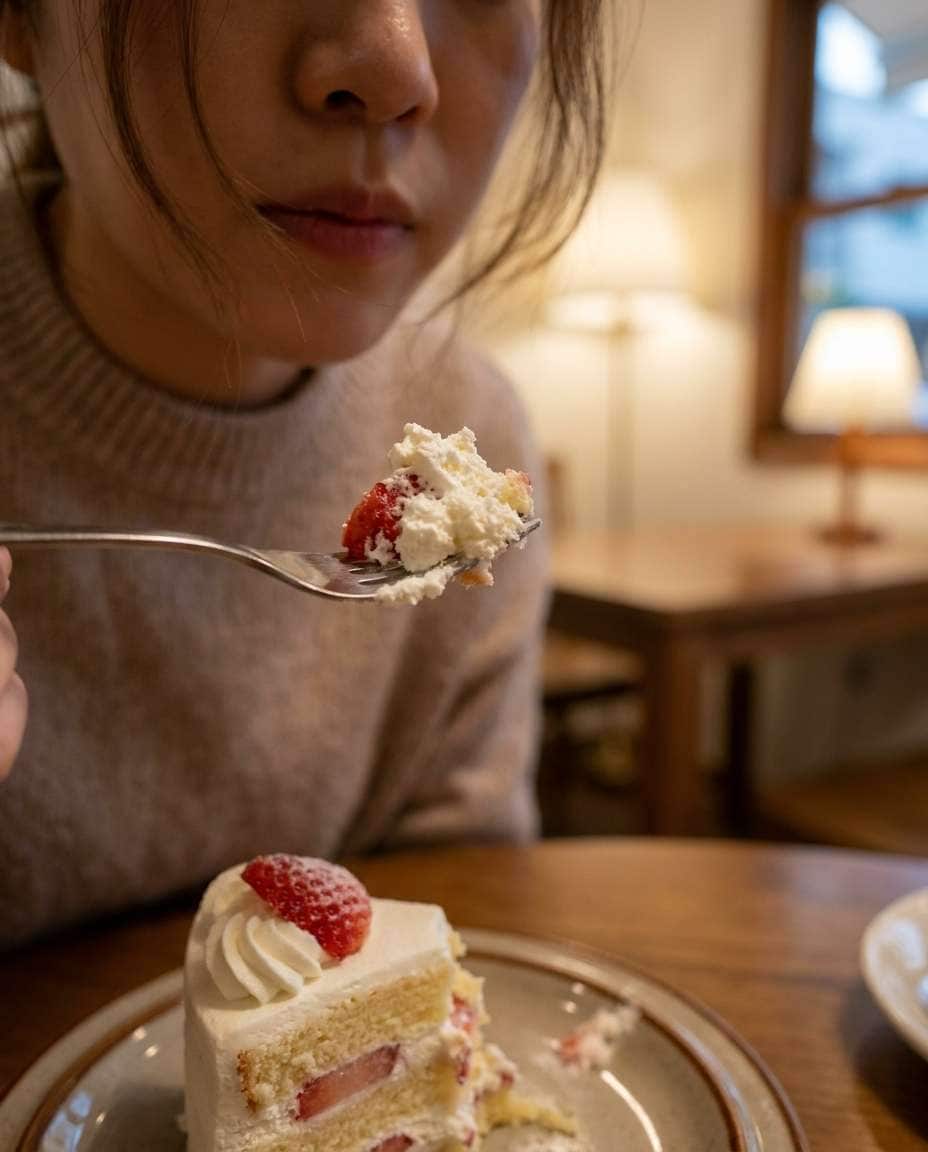 fork bite action photo
