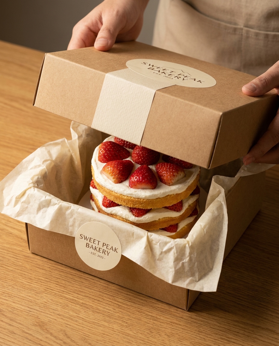 unboxing cake box photo