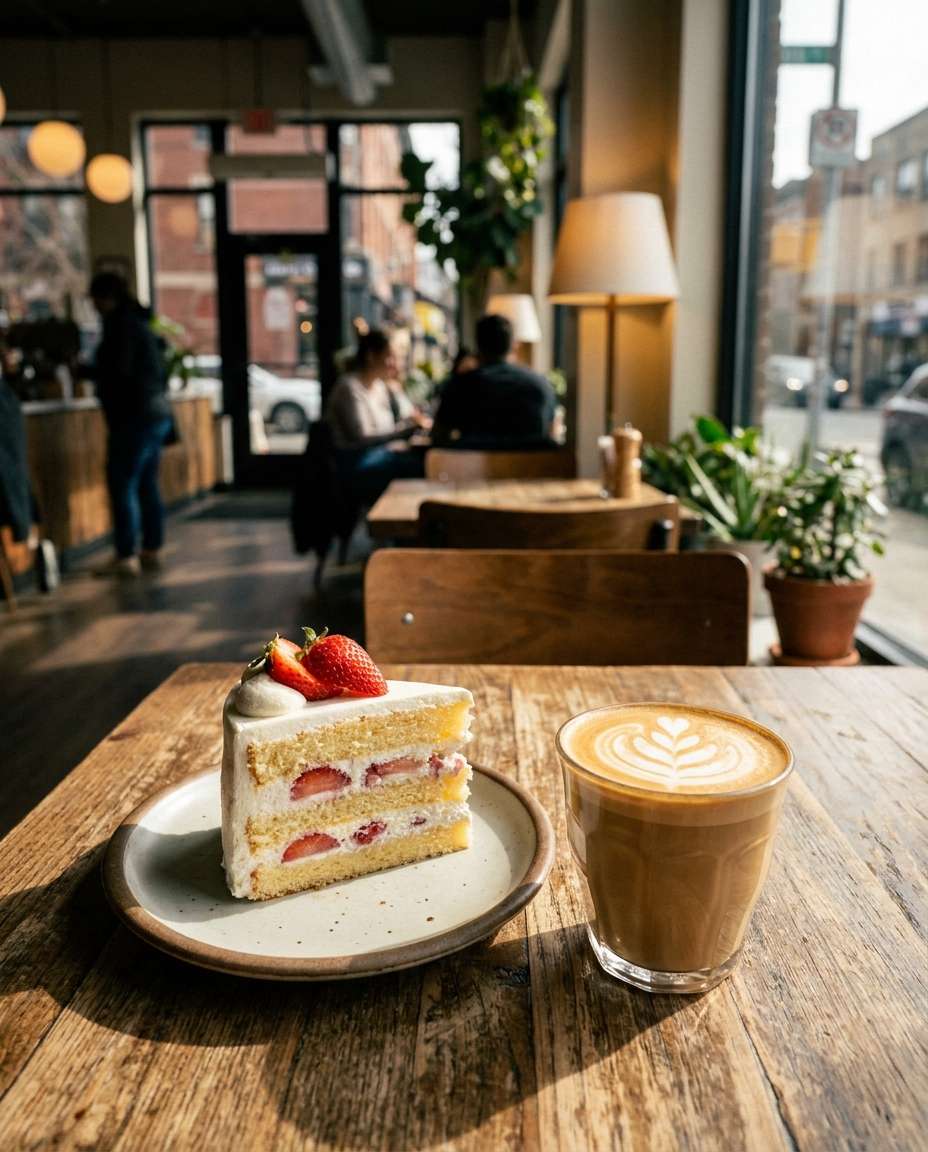 cafe table scene photo