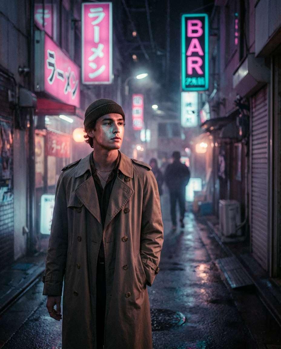 neon alley walk photo