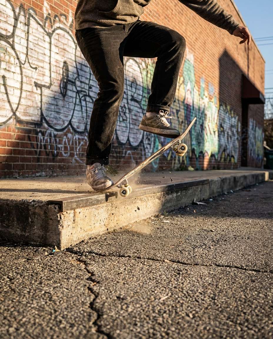 skateboarder freeze frame photo