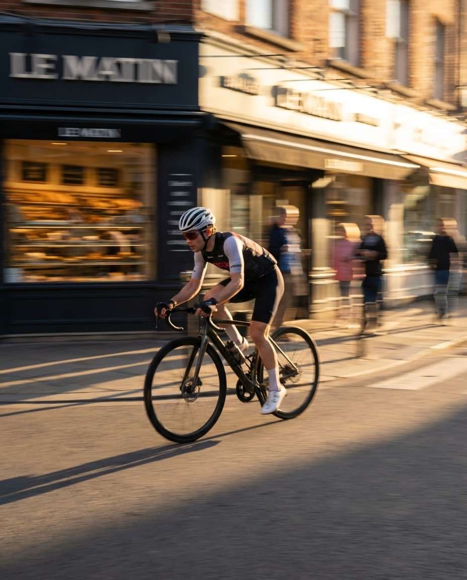 panning bicycle rush photo