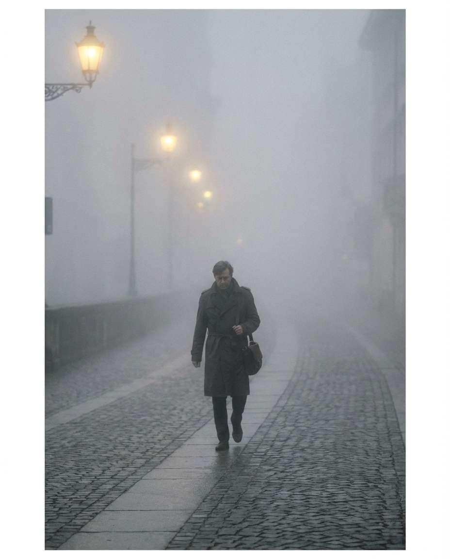 foggy dawn commute photo