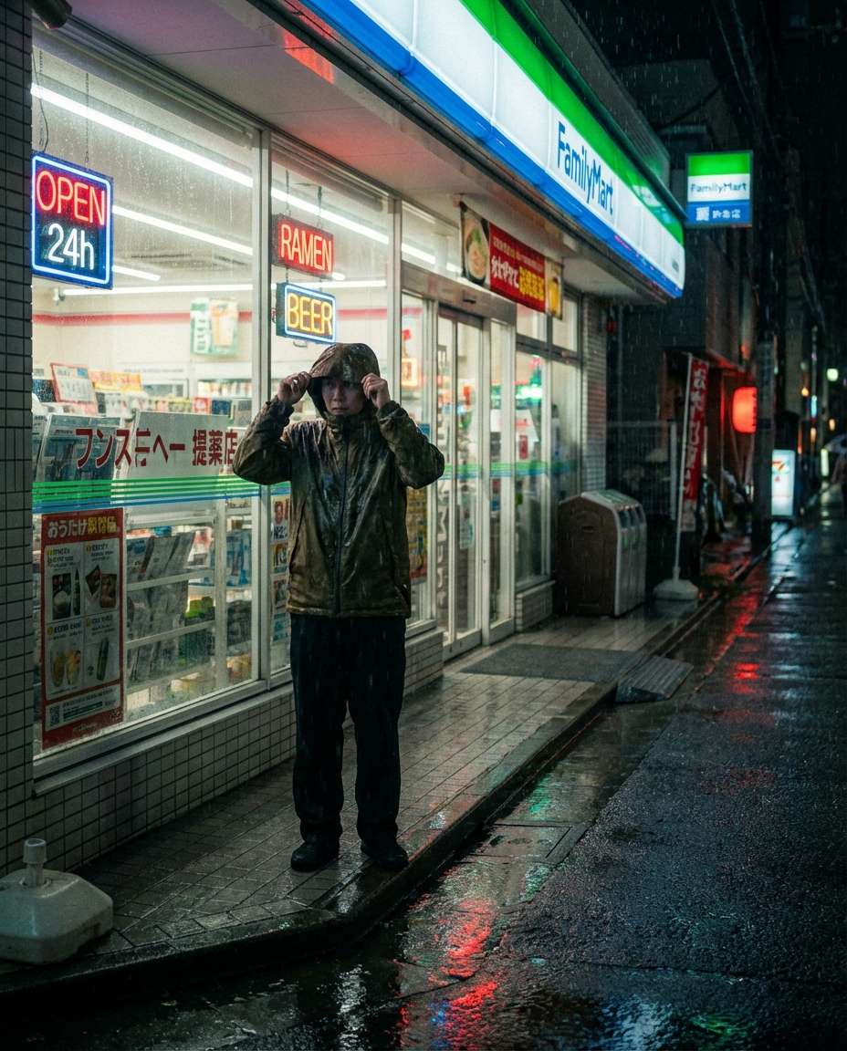 neon convenience store photo