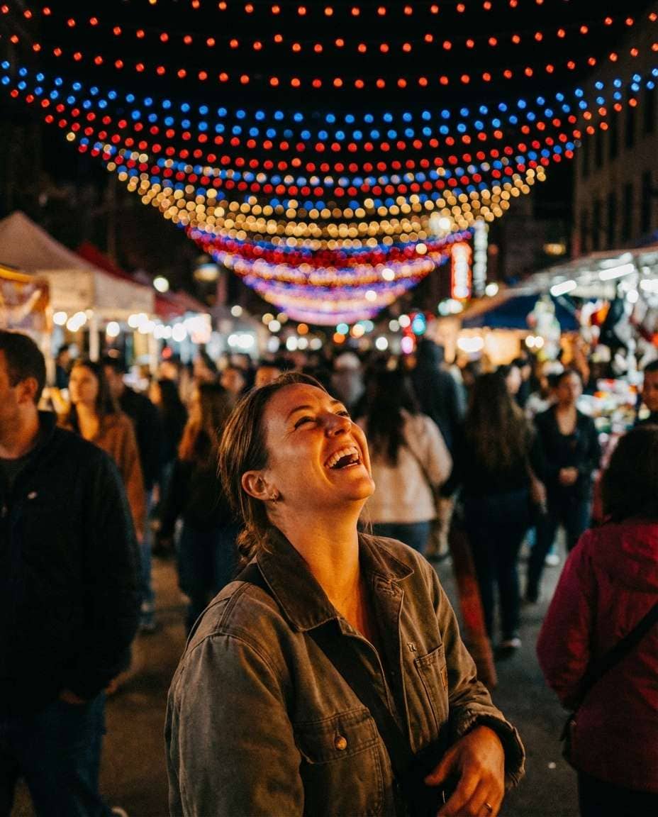 festival night crowd photo