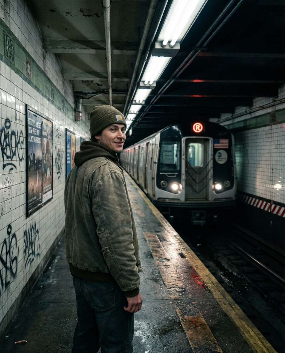 subway platform glance photo