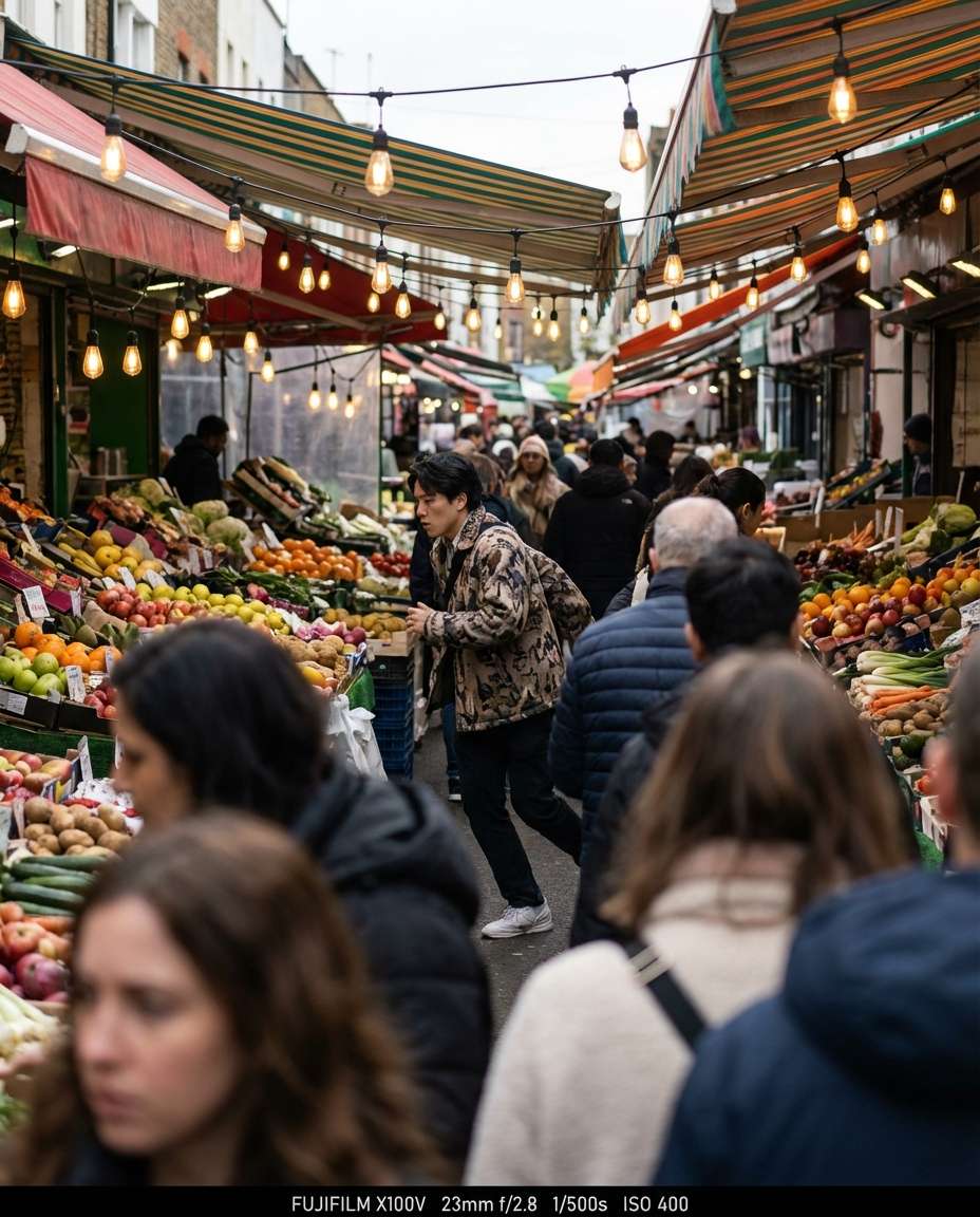 market crowd slice photo