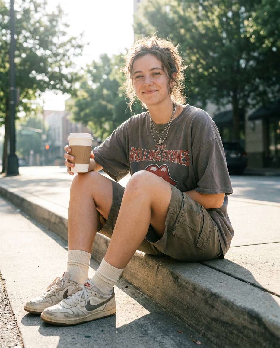 oversized tee street photo