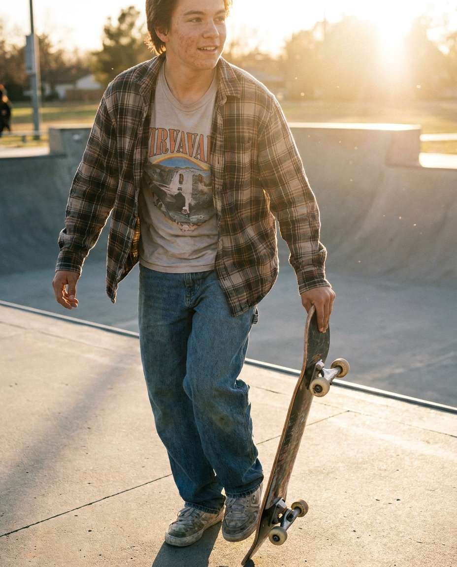 skatepark golden hour photo