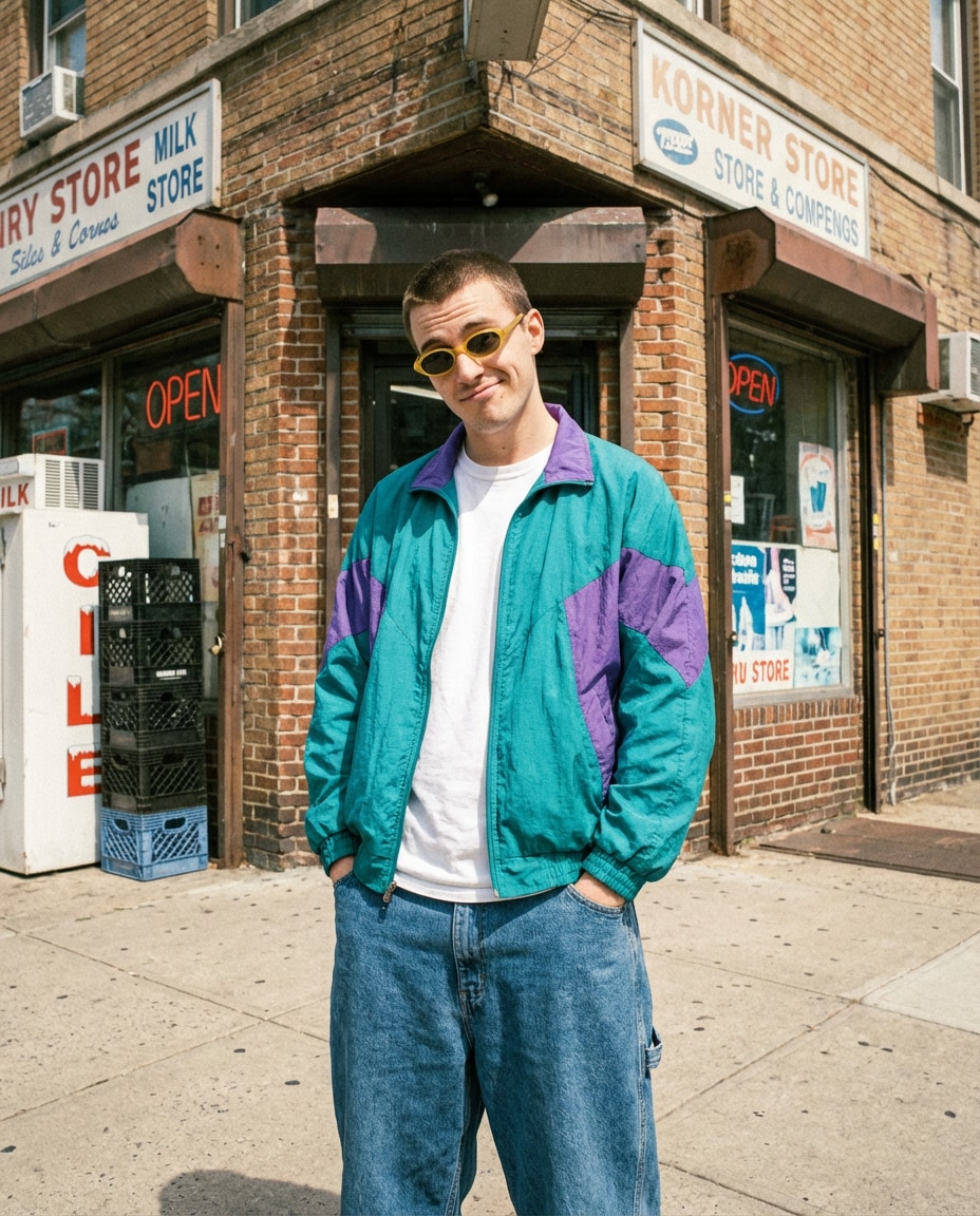 retro 90s street photo