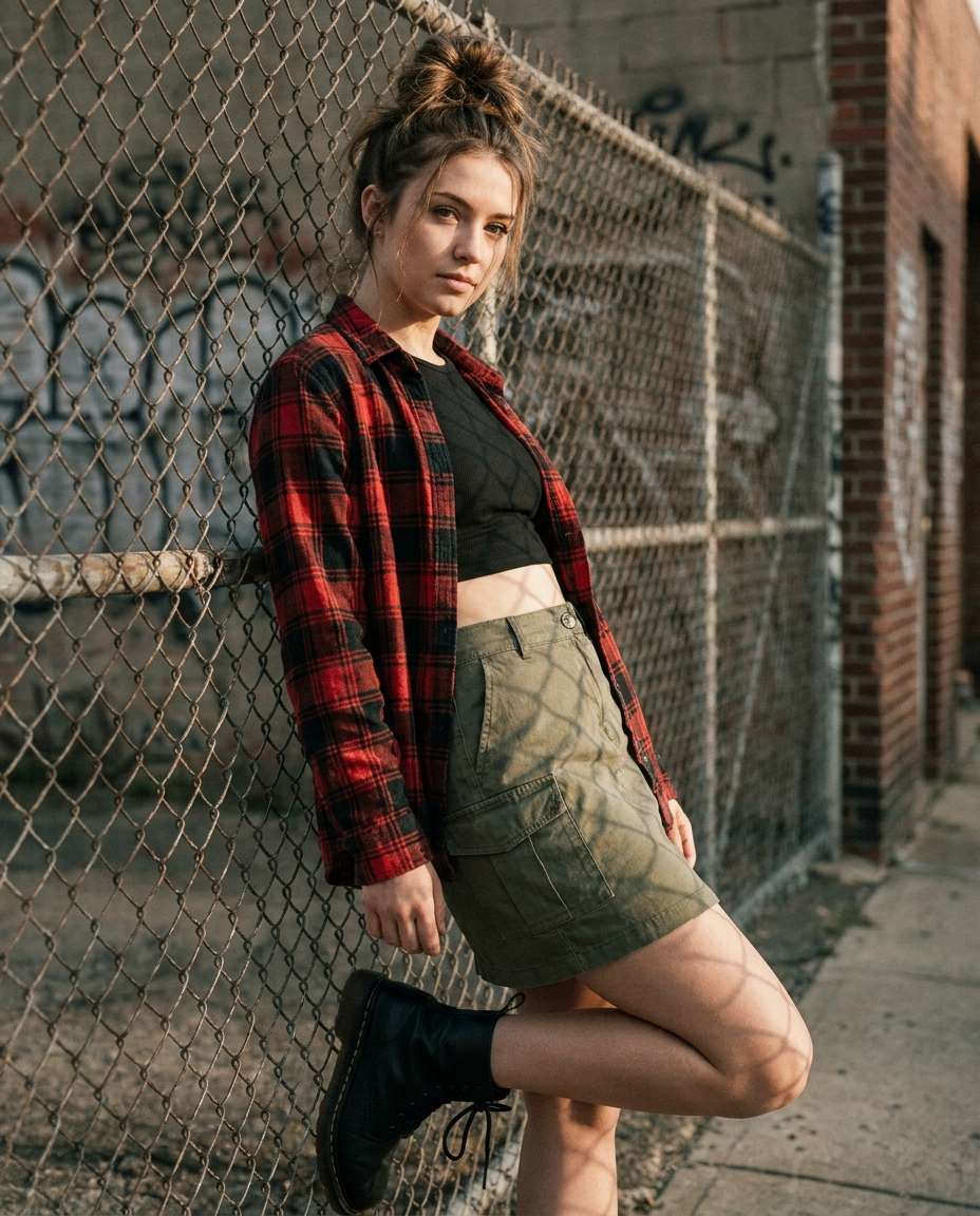 plaid layering moment photo