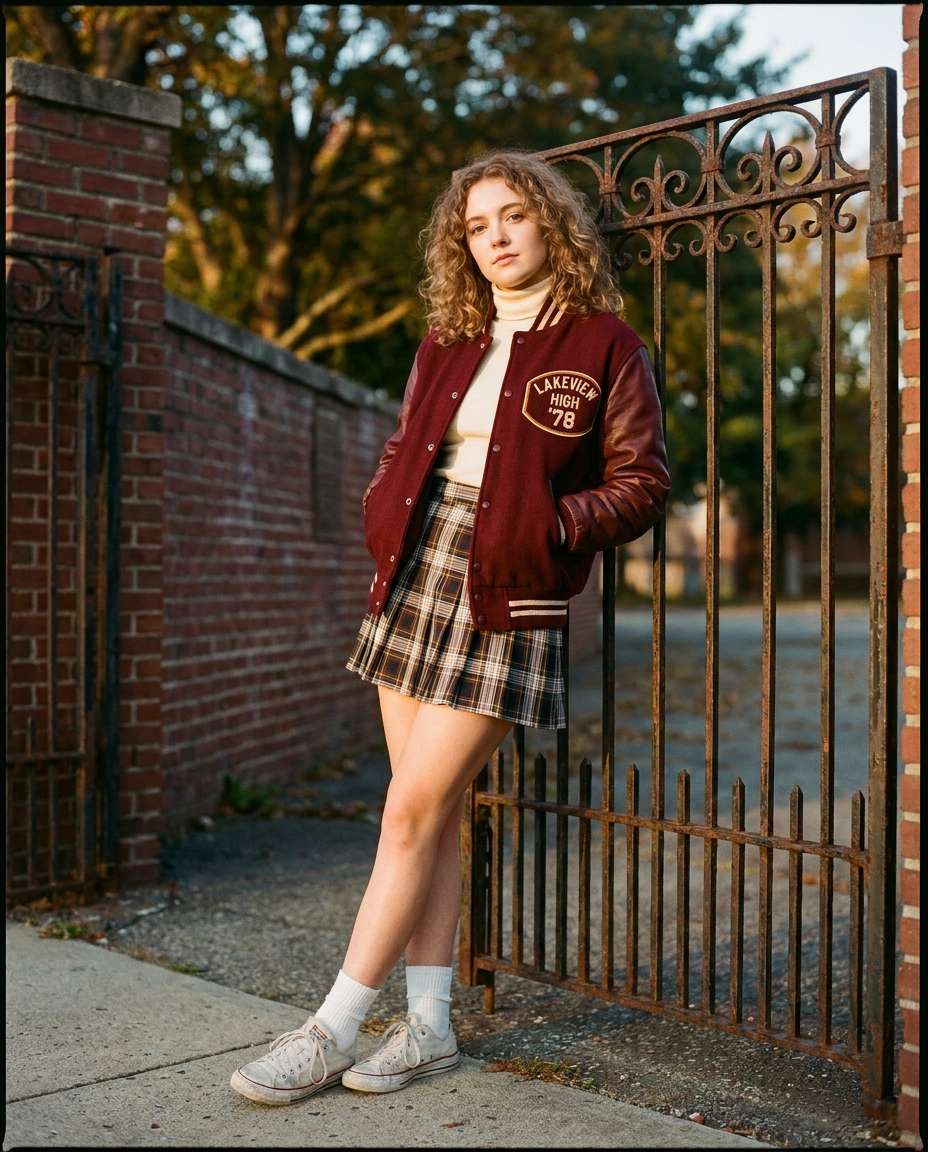 varsity jacket vibe photo