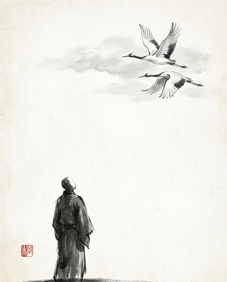 cranes in flight photo
